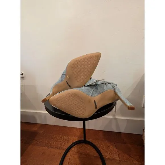 Gianni Bini Denim Boots • Rhinestones, Tassels & Metal Tips • Size 7M • New - Picture 7 of 14